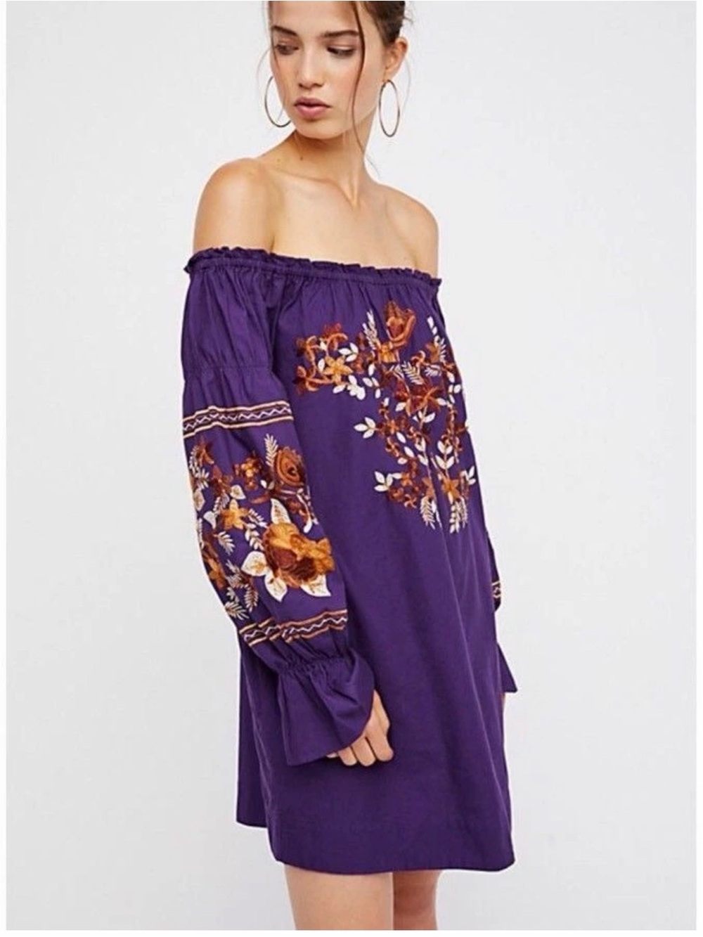 Free People Fleur Du Jour Embroidered Mini Dress (Preloved)